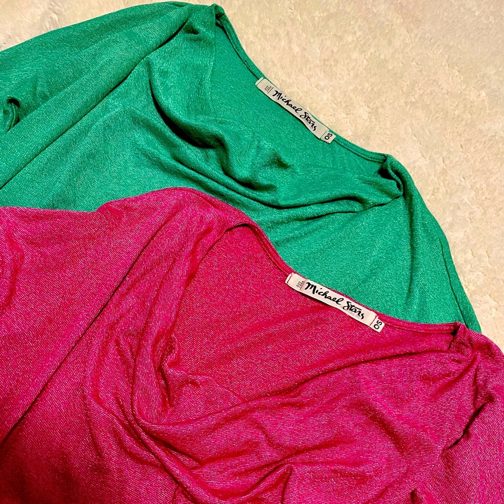 Michael Stars. Two Women’s Cowl neck tops, One size